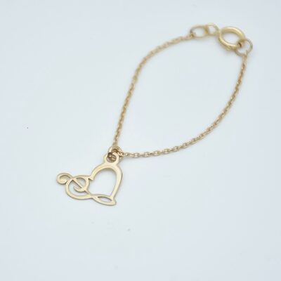 آویز ساعت طلا قلب و سل