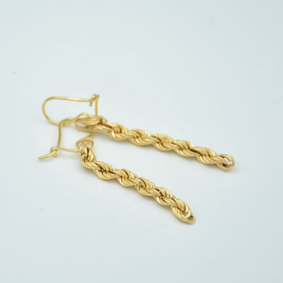 گوشواره طلا طنابی