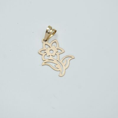 پلاک طلا گل نرگس