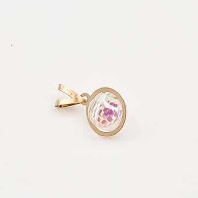 پلاک طلا دایره سواروسکی