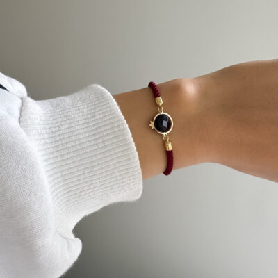 دستبند طلا انار سرخ