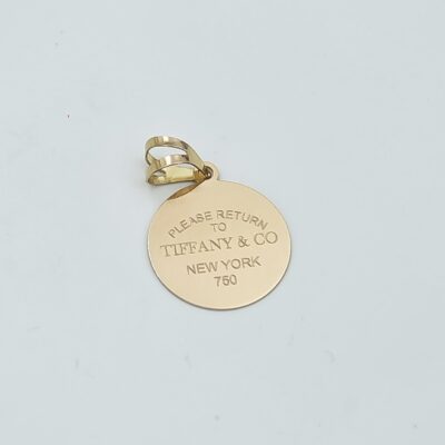 پلاک طلا دایره تیفانی