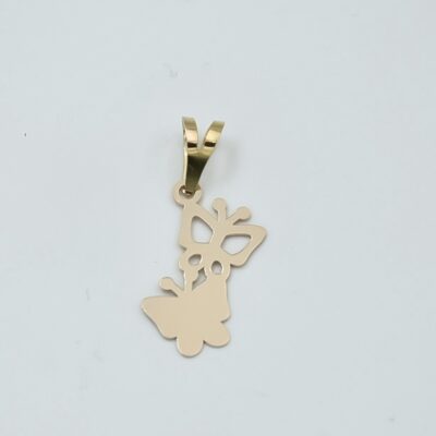 پلاک طلا پروانه ها