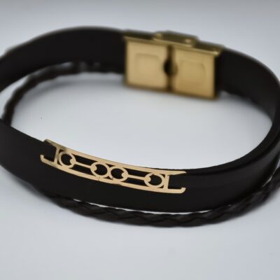 دستبند طلا عینک چرم