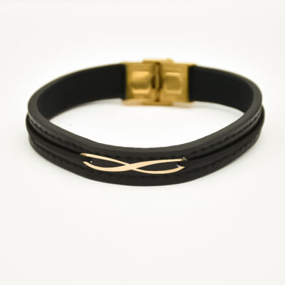 دستبند طلا مردانه بی نهایت x