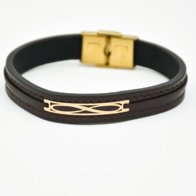 دستبند طلا مردانه بی نهایت H