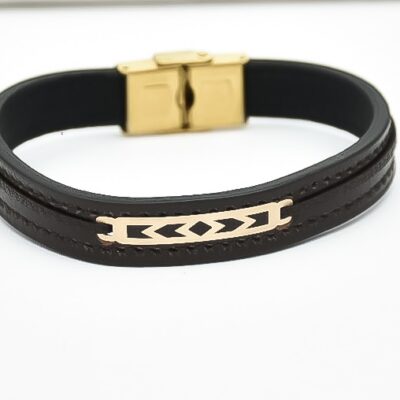 دستبند طلا مردانه لوزی w