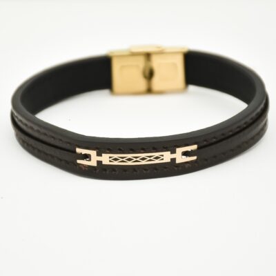 دستبند طلا مردانه ۴ لوزی