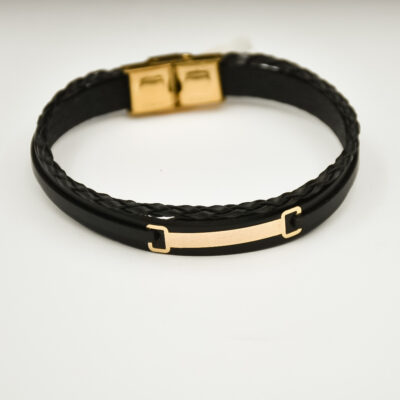 دستبند طلا مردانه ای سیمپل H