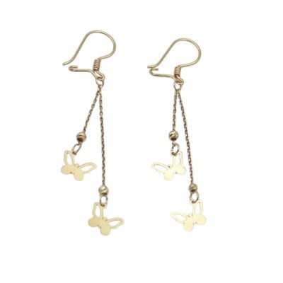 گوشواره طلا آویز پروانه