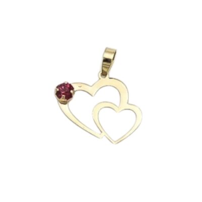 پلاک طلا قلب در قلب سولیتر