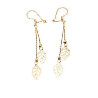 گوشواره طلا آویز برگ