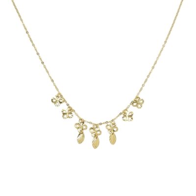 گردنبند طلا گل پری