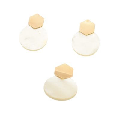 نیم ست طلا 6 ضلعی صدفی