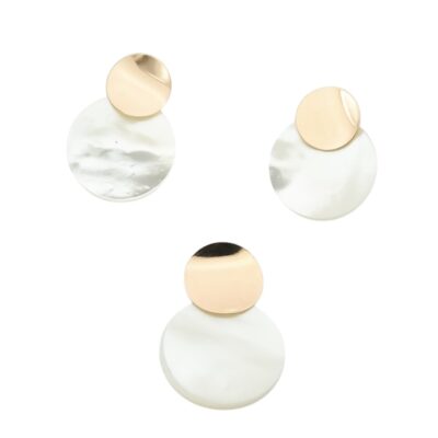 نیم ست طلا دایره صدفی