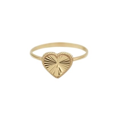انگشتر طلا مینیمال قلب تراش x