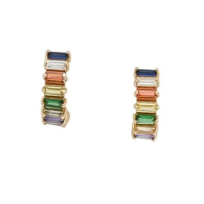 گوشواره طلا رنگین کمان