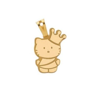 پلاک طلا Hello kitty