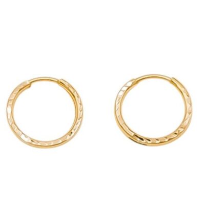 گوشواره طلا حلقه ای تراش