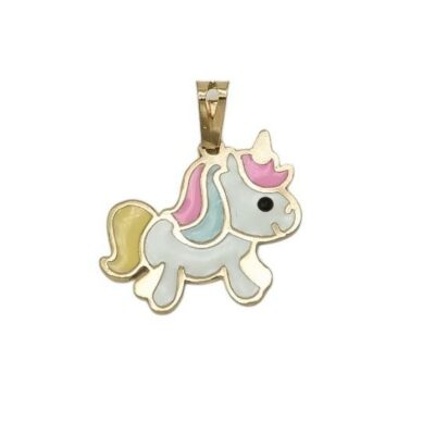 پلاک طلا یونیکورن 2 میناکاری