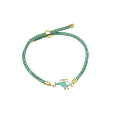 دستبند طلا هلی کوپتر میناکاری