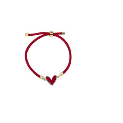 دستبند طلا قلب میناکاری