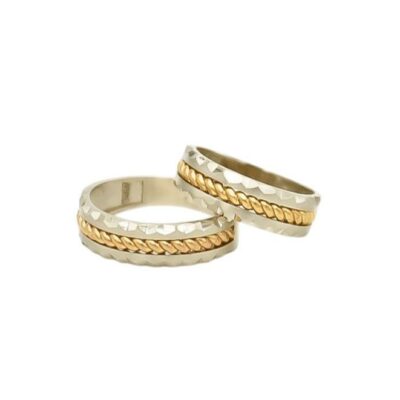 ست حلقه طلا ژولی طنابی