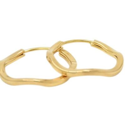 گوشواره طلا حلقه موج