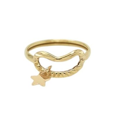 انگشتر طلا مینیمال آویز ستاره