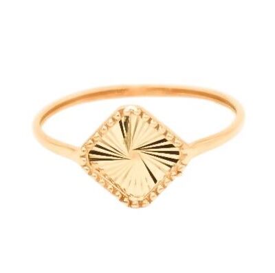 انگشتر طلا مینیمال لوزی تراش