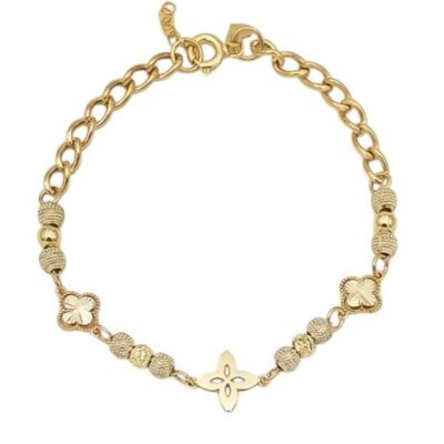 دستبند طلا ترکیبی ونکلیف و روبرتو