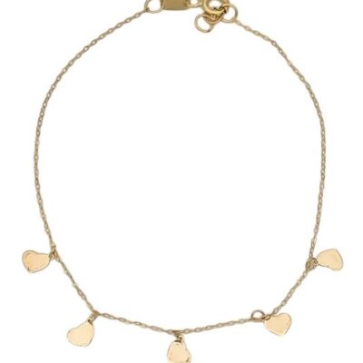 دستبند طلا رکو قلبی