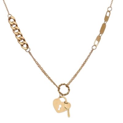 گردنبند طلا کارتیر قلب قفلی
