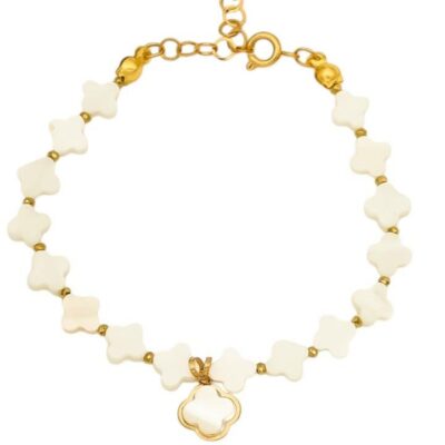 دستبند طلا ونکلیف صدفی x