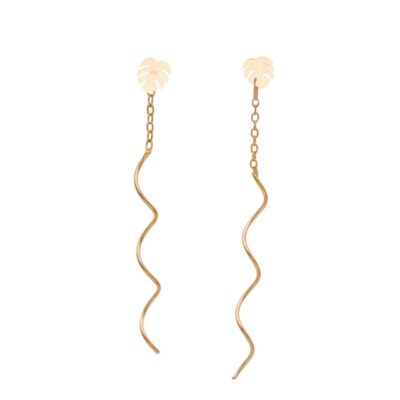 گوشواره طلا سلین برگ انجیر