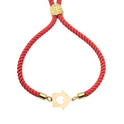 دستبند طلا قلب خانه