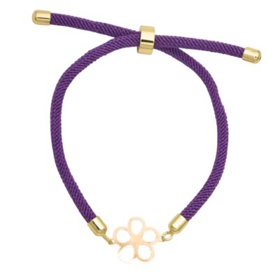 دستبند طلا گل 5 برگ