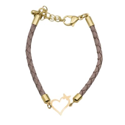 دستبند طلا قلب پروانه ای