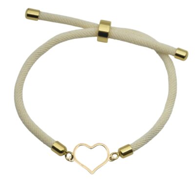 دستبند طلا قلب پیور ۲