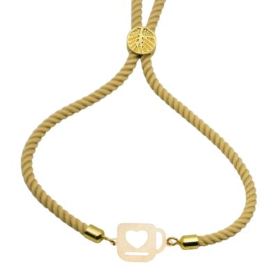 دستبند‌ طلا فنجان عشق