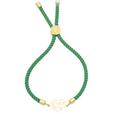 دستبند طلا عشق سبز