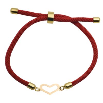 دستبند طلا قلب کشیده