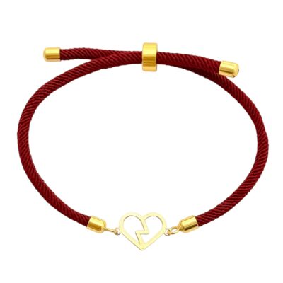 دستبند طلا قلب دو نیمه