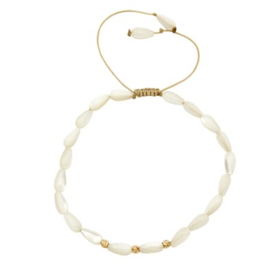 دستبند طلا مروارید گندمی البرنادو