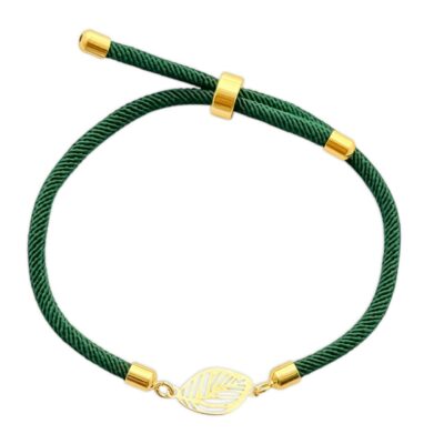 دستبند طلا برگ طلا