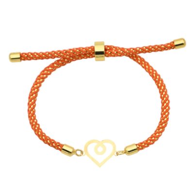 دستبند طلا قلب قفل شده