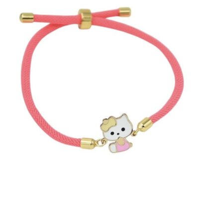 دستبند طلا کیتی میناکاری