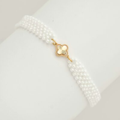 دستبند طلا مینیمال ونکلیف تراش  x