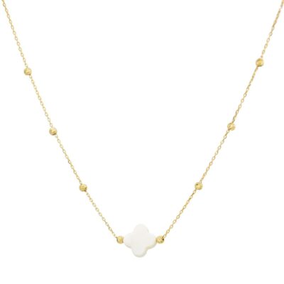 گردنبند طلا ونکلیف صدفی البرنادو