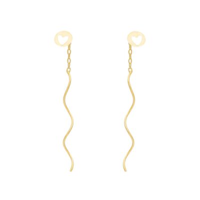 گوشواره طلا سلین قلبی